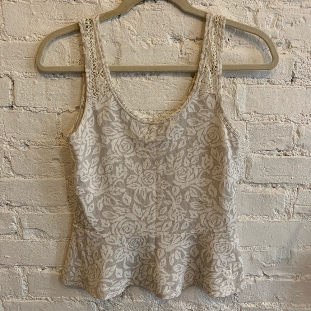 Abercrombie Floral Peplum Tank